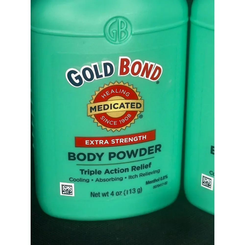 2X NEW Gold Bond Extra Strength Medicated Body Powder WITH TALC 4 oz each